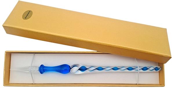 Tintenschreiber (hellblau-weiß)